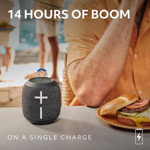 لوجيتك UE WONDERBOOM 4 مكبر صوت بلوتوث محمول - مقاوم للماء، مقاوم للغبار، صوت جهير كبير 360 درجة، بطارية 14 ساعة، تصميم قابل للطفو، مكبر صوت لاسلكي خارجي بنطاق 131 قدم، أسود، عبوة كبيرة in Saudi Arabia