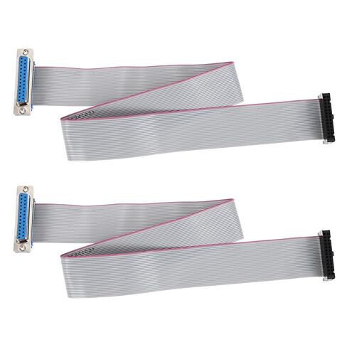 uxcell IDC Wire Flat Ribbon Cable DB25 Female to FC-26 Female Connector 2.54mm Pitch 50cm Length 4pcs in Saudi Arabia