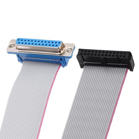 uxcell IDC Wire Flat Ribbon Cable DB25 Female to FC-26 Female Connector 2.54mm Pitch 50cm Length 4pcs in Saudi Arabia
