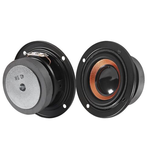 2-Pack 2-Inch 4 Ohm 5W Speakers, 63mm Audio Round Bass Speakers, DIY Home Amplifier Subwoofers, Coaxial Connector, No Power, Paper Body, Portable and Audio Interface in Saudi Arabia