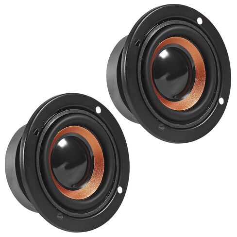 2-Pack 2-Inch 4 Ohm 5W Speakers, 63mm Audio Round Bass Speakers, DIY Home Amplifier Subwoofers, Coaxial Connector, No Power, Paper Body, Portable and Audio Interface in Saudi Arabia