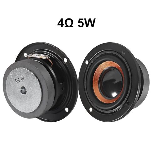 2-Pack 2-Inch 4 Ohm 5W Speakers, 63mm Audio Round Bass Speakers, DIY Home Amplifier Subwoofers, Coaxial Connector, No Power, Paper Body, Portable and Audio Interface in Saudi Arabia