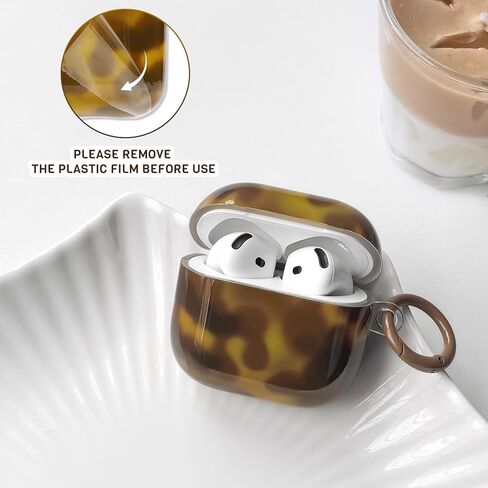Lovmooful متوافق مع AirPods 3rd Case لطيف الجمالية طباعة الفهد مع تصميم بارد السلحفاة الفهد العنبر للنساء الفتيات لينة TPU حالة الغطاء الواقي للصدمات لAirPods 3-أصفر in Kuwait