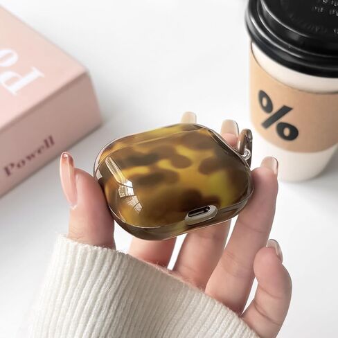 Lovmooful متوافق مع AirPods 3rd Case لطيف الجمالية طباعة الفهد مع تصميم بارد السلحفاة الفهد العنبر للنساء الفتيات لينة TPU حالة الغطاء الواقي للصدمات لAirPods 3-أصفر in Kuwait