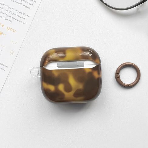 Lovmooful متوافق مع AirPods 3rd Case لطيف الجمالية طباعة الفهد مع تصميم بارد السلحفاة الفهد العنبر للنساء الفتيات لينة TPU حالة الغطاء الواقي للصدمات لAirPods 3-أصفر in Kuwait