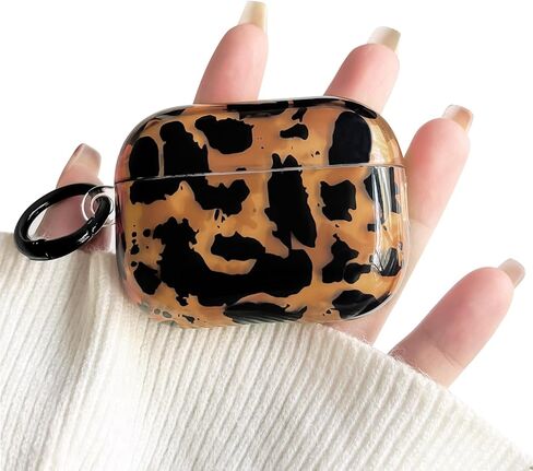 Lovmooful متوافق مع AirPods 3rd Case لطيف الجمالية طباعة الفهد مع تصميم بارد السلحفاة الفهد العنبر للنساء الفتيات لينة TPU حالة الغطاء الواقي للصدمات لAirPods 3-أصفر in Kuwait