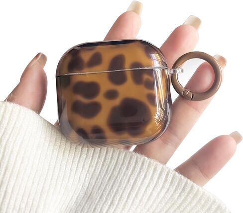 Lovmooful متوافق مع AirPods 3rd Case لطيف الجمالية طباعة الفهد مع تصميم بارد السلحفاة الفهد العنبر للنساء الفتيات لينة TPU حالة الغطاء الواقي للصدمات لAirPods 3-أصفر in Kuwait