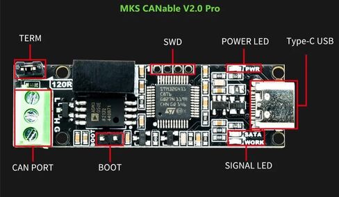 CANable PRO V2.0 USBCAN Controller CANbus transceiver USB to CAN Protocol Converter Serial Port Analyzer Tool in Saudi Arabia