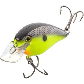 Strike King (HCKVD2.5E-432) KVD Elite 2.5 Squarebill، طُعم مرفقي يعمل على الضحلة، عمل صيد صامت، 5/8 أونصة، يغوص من 3 إلى 6 أقدام، مقاس 2 خطافات ثلاثية ذات قبضة ثلاثية من Mustad، سمكة طعم شارتروز in Kuwait