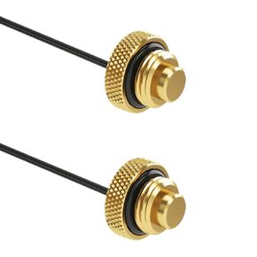 تركيب مستشعر درجة الحرارة Barrow G1/4" 10K، سدادات إغلاق توقف المياه، موصل قابس لمراقبة تبريد المياه مع إبرة Dupont 2 (أسود، قطعتان) in Kuwait