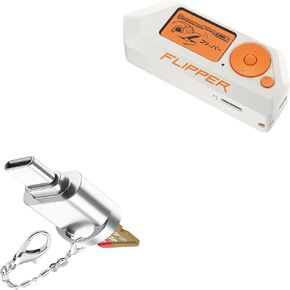 محول BoxWave متوافق مع Flipper Zero - قارئ بطاقات Micro SD الصغير، وقارئ USB من النوع C OTG وسلسلة مفاتيح محول USB3.0 - فضي معدني in Kuwait