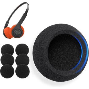 Rewind & Rewind 2 Wireless Headphones Ear Pads Compatible with JLAB Rewind & Rewind 2 Wireless Retro Headphones - 3 Pairs Black Replacement Ear Cushions, 4-5mm High-Density Foam in Saudi Arabia