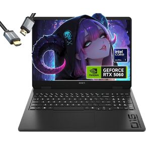 HP OMEN 16 inch Slim Gaming Laptop, 1920 x 1200 Display, Intel Core Ultra 7-255H, NVIDIA GeForce RTX 5060 GPU (8 GB Dedicated), Windows 11 Home，W/HDMI Cable (16GB RAM | 1TB PCIe SSD) in Kuwait