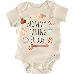 بدلة أطفال من Baking Cookies Food - ملابس مضحكة للرضع، ملابس أطفال قطنية للجنسين، بدلة قصيرة الأكمام لحديثي الولادة in Kuwait