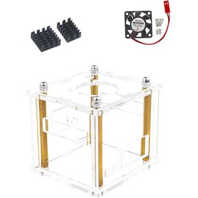 High Performance Fully Vented Case Transparent Acrylic RPI Case with Cooling Fan for Orange Pi Zero 3 in Kuwait