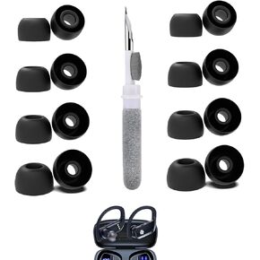 [8 أزواج] أطراف أذن بديلة لـ Bmanl T16، مع مجموعة تنظيف 3 في 1، وأطراف أذن من السيليكون (XS/S/M/L) in Kuwait