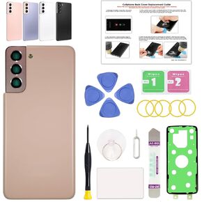 GREEN FUSION Compatible with Galaxy S21 Back Cover Replacement, S21 5G SM-G991 Back Glass Door with Pre-Installed Camera Lens, Repair Tools & Instruction, Phantom Gray in Saudi Arabia
