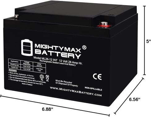 Mighty Max Battery 12V 26AH INT Replacement Battery Compatible with Neptune NT-12260 in Saudi Arabia