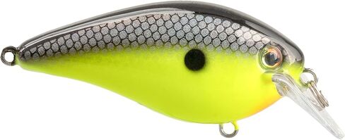 Strike King (HCKVD2.5E-432) KVD Elite 2.5 Squarebill، طُعم مرفقي يعمل على الضحلة، عمل صيد صامت، 5/8 أونصة، يغوص من 3 إلى 6 أقدام، مقاس 2 خطافات ثلاثية ذات قبضة ثلاثية من Mustad، سمكة طعم شارتروز in Kuwait