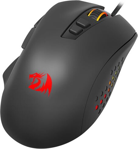 Redragon - Roadmaster M723 - Gaming Mouse - 12400 DPI Adjustable Wired Optical Gaming Mouse - 7 Programmable Buttons - 5 Backlit Modes - Max 12400DPI - 180CM High-Speed USB Braided Cable in Kuwait