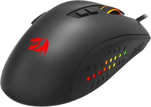 Redragon - Roadmaster M723 - Gaming Mouse - 12400 DPI Adjustable Wired Optical Gaming Mouse - 7 Programmable Buttons - 5 Backlit Modes - Max 12400DPI - 180CM High-Speed USB Braided Cable in Kuwait