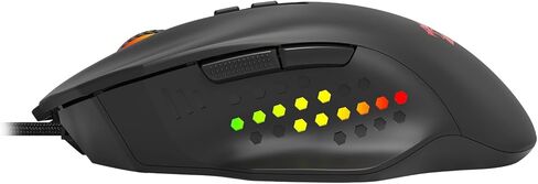 Redragon - Roadmaster M723 - Gaming Mouse - 12400 DPI Adjustable Wired Optical Gaming Mouse - 7 Programmable Buttons - 5 Backlit Modes - Max 12400DPI - 180CM High-Speed USB Braided Cable in Kuwait