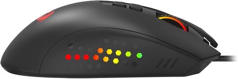 Redragon - Roadmaster M723 - Gaming Mouse - 12400 DPI Adjustable Wired Optical Gaming Mouse - 7 Programmable Buttons - 5 Backlit Modes - Max 12400DPI - 180CM High-Speed USB Braided Cable in Kuwait