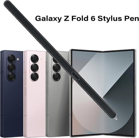 قطعتان من قلم Galaxy Z Fold 6/5 S Pen Fold Edition متوافق مع قلم Samsung Galaxy Z Fold 5/6 5G النحيف البديل لقلم Z Fold6 SPen Fold Edition Stylus Pen (أسود) in Kuwait