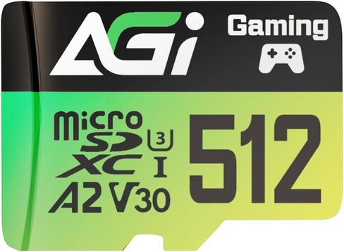بطاقة AGI 512GB MicroSD عالية السرعة تصل إلى 170 برميل/الثانية للقراءة و160 برميل/الثانية للكتابة A2 U3 V30 4K C10 TF138 بطاقة الذاكرة in Kuwait