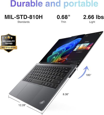 Lenovo Thinkpad X9 14 Aura Edition Ultrathin Copilot+ PC Business Laptop 14.0 بوصة شاشة OLED (Intel Ultra 7 258V، 32GB LPDDR5X، 1 تيرابايت SSD، Backlit KB، بصمة الإصبع، كاميرا ويب HD، Win11P) (NextGen X1 Carbon) in Kuwait