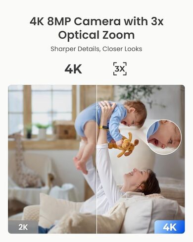 نظام REOLINK 5MP لكاميرات الأمن الشمسية اللاسلكية في الهواء الطلق، Argus PT + Home Hub Mini Bundle مع تكبير E1، تتبع تلقائي لإمالة 360 درجة، رؤية ليلية ملونة، واي فاي 2.4/5 جيجا هرتز، بدون اشتراكات in Kuwait