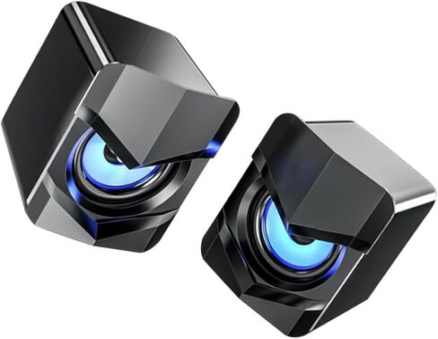 مكبرات صوت كمبيوتر صغيرة تعمل بمنفذ USB مع صوت جهير محسّن، ونظام صوتي صغير الحجم لسطح المكتب والكمبيوتر المحمول متعدد الوسائط للاستخدام في المكتب والمنزل، وصوتيات صغيرة سلكية بتيار مستمر 5 فولت باللون الأسود in Saudi Arabia