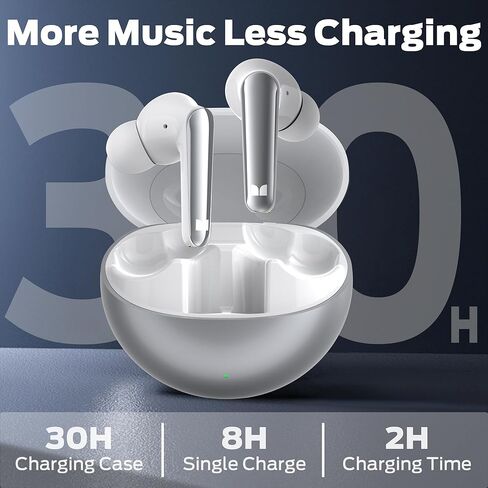 Monster N-Lite 203 AirLinks Wireless Earbuds Bluetooth 5.3 Headphones HiFi Stereo, Wireless Earphones with IPX6 Waterproof, 30H Playback, Type-C Charging, HD Clear Call, Touch Control in-Ear Earbuds in Kuwait