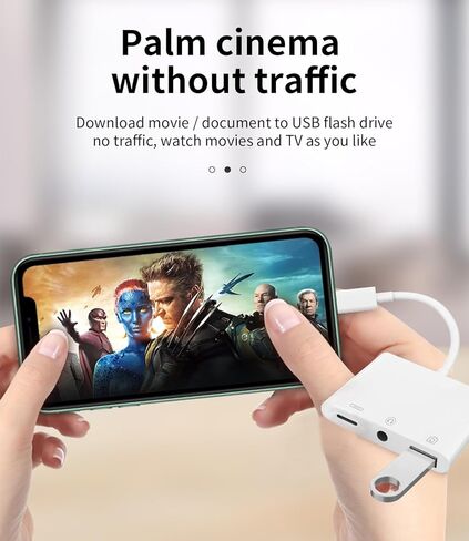 كابل لايتنينج إلى 3.5 ملم لسماعة الرأس (3 في 1) لمحول iPhone OTG شاحن USB AUX Dongle لـ Apple 14 13 12 11 Pro Max 7Plus لجهاز iPad الصوت وقارئ بطاقات الكاميرا ولوحة المفاتيح وذاكرة فلاش محرك الأقراص in Saudi Arabia
