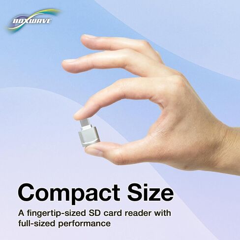 محول BoxWave متوافق مع Flipper Zero - قارئ بطاقات Micro SD الصغير، وقارئ USB من النوع C OTG وسلسلة مفاتيح محول USB3.0 - فضي معدني in Kuwait