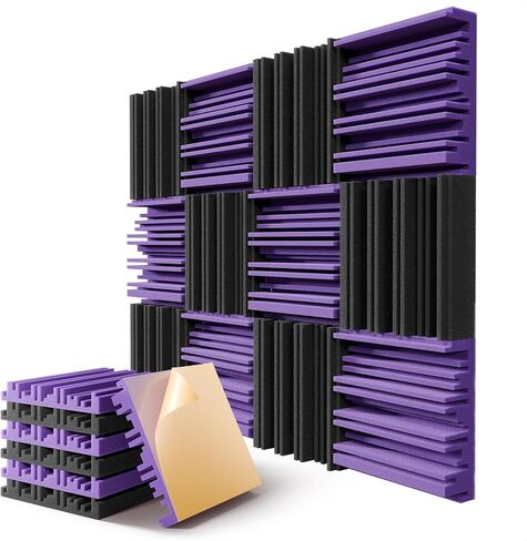 36 Pack Sound Proof Foam Panels for Wall,12" X 12" X 2" Self-Adhesive Acoustic Foam Panels,High Resilience Soundproof Wall Panels,Sound Absorbing Panels for Home Studios, Offices - Gray in Saudi Arabia