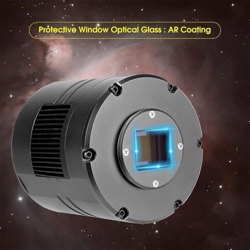 SVBONY SV405CC Cooled Camera, 11.7 MP CMOS Color Deep Sky Camera with AR Coating Bundle with SV555 54mm Petzval APO Refractor Telescope for Astrophotography, Full Frame Compatibility, SLR Camera Lens in Saudi Arabia