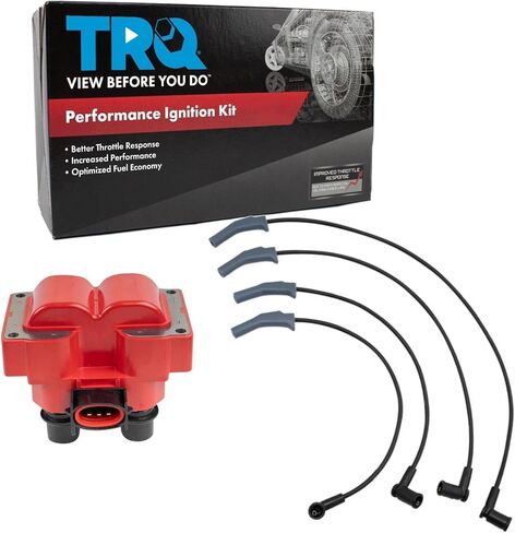 TRQ Ignition Kit Ignition Coil Spark Plugs Wire Set Compatible with 1999-2005 Buick LeSabre 2006 Lucerne Park Avenue 1999 Oldsmobile 88 LSS 2003-2005 Pontiac Bonneville in Saudi Arabia