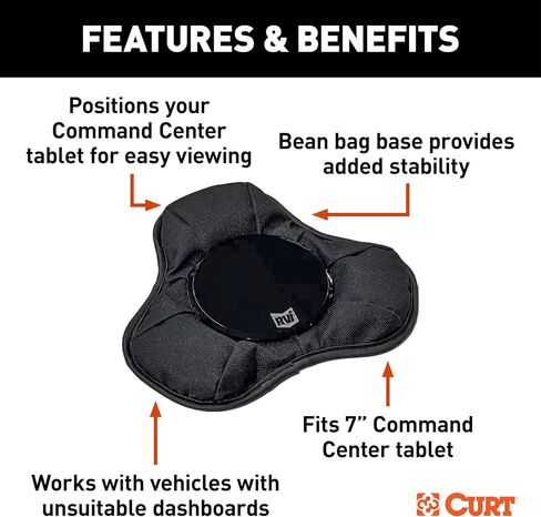 CURT 52213 RVibrake Bean Bag Dash Mount للكمبيوتر اللوحي في مركز القيادة in Kuwait