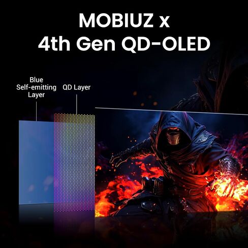 BenQ MOBIUZ EX271UZ 27" 4K QD-OLED 240Hz 0.03ms HDMI 2.1, USB-C 90W Gaming Monitor, 99% DCI-P3, DisplayHDR True Black 400, FreeSync Premium Pro, PixSoul Engine, Remote Controller in Saudi Arabia