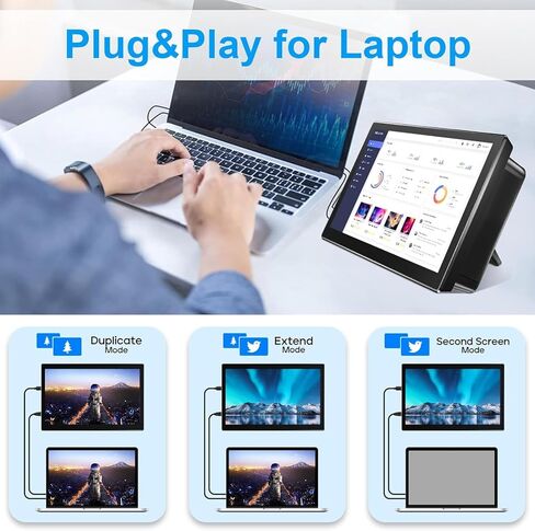 شاشة لمس 7 بوصة لـ Raspberry Pi، شاشة لمس محمولة 5 نقاط 1024 * 600 IPS مع واجهة HDMI ومكبر صوت مزدوج لـ Raspberry Pi 5/4B/3B+/3B/B+ Jetson Nano Win11/10/8/7(7 بوصة 1024*600-a).. in Kuwait