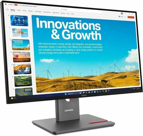 Lenovo ThinkVision P24QD-40 شاشة 24 بوصة Class Webcam WQHD LED - 16:9 - أسود Eclipse in Kuwait