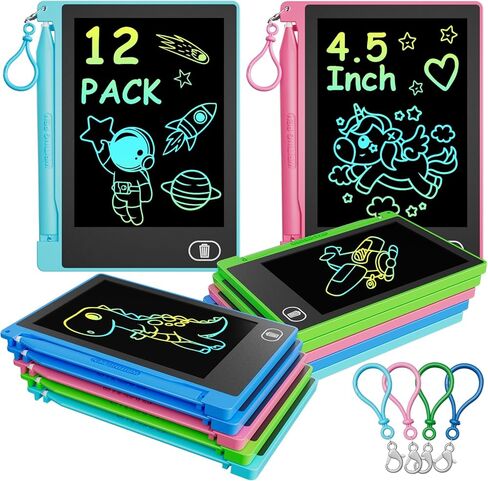 24 Pack LCD Writing Tablet for Kids, 4.5 Inch Colorful Drawing Pad, Erasable Reusable Electronic Doodle Board Drawing Tablet, Educational and Learning Toys for Boys Girls Ages 3 4 5 6 7 8 in Saudi Arabia