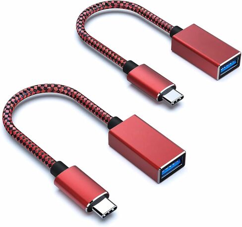 محول USB C إلى USB 3.0، 2 حزمة USB C إلى محول ذكر إلى أنثى أحمر in Saudi Arabia