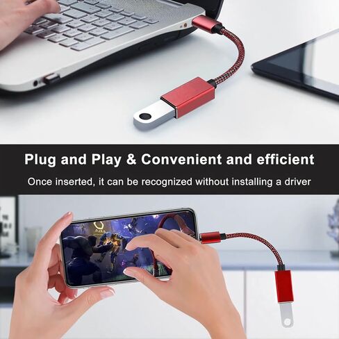 محول USB C إلى USB 3.0، 2 حزمة USB C إلى محول ذكر إلى أنثى أحمر in Saudi Arabia
