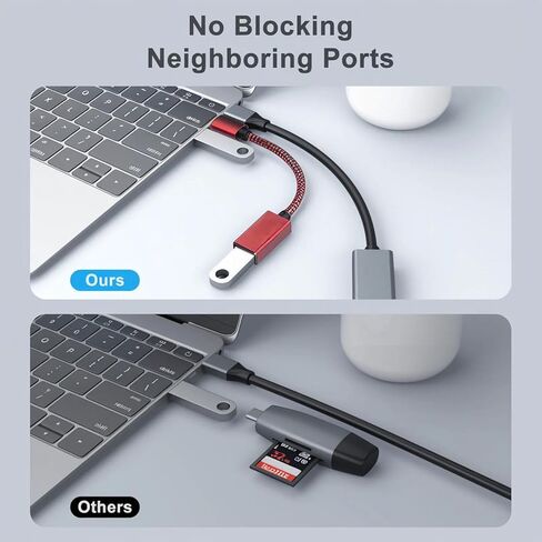 محول USB C إلى USB 3.0، 2 حزمة USB C إلى محول ذكر إلى أنثى أحمر in Saudi Arabia