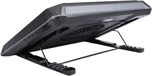 Asixxsix RGB Gaming Laptop Cooling Pad, Industrial Grade Fan with 5.5 Inch Powerful Cooling 7 Colors 10 Lighting Modes, Height Stand for 15.6-19 Inches Laptops in Saudi Arabia