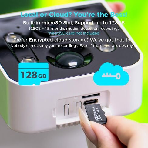 Vicohome 64GB CG6L أفضل كاميرا أمان تعمل بالطاقة الشمسية 2K نظام لاسلكي خارجي، لا حاجة إلى NVR، تعمل بالبطارية، سهلة الإعداد، كشف الحركة، صوت ثنائي الاتجاه، رؤية ليلية ملونة، فتحة SD، 180 يومًا in Kuwait
