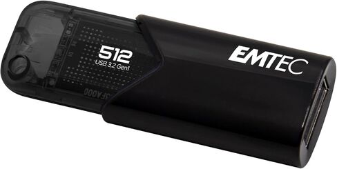 Emtec B110 Click Easy 3.2 USB Flash Drive 512 جيجابايت USB Type-A 3.2 Gen 2 (3.1 Gen 2) أسود in Saudi Arabia