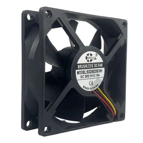 36V 80mm Fan for SXD8025B36H DC Brushless Fan 0.10A, 80x80x25mm 3-Pin Axial Cooling, 4100RPM High Airflow 62CFM Industrial in Saudi Arabia
